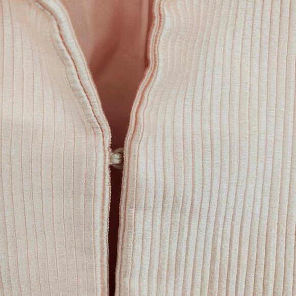 J. Crew Pink Clasp Front Ribbed Blazer Preppy Career Topper Jacket Medium - Picture 5 of 9
